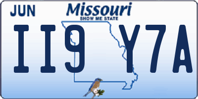 MO license plate II9Y7A