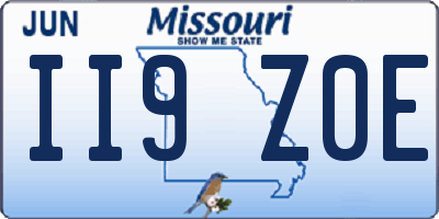MO license plate II9Z0E