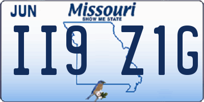 MO license plate II9Z1G