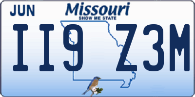 MO license plate II9Z3M