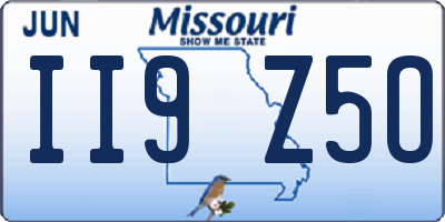 MO license plate II9Z5O