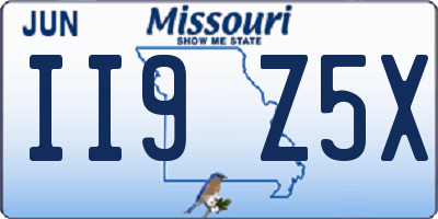 MO license plate II9Z5X