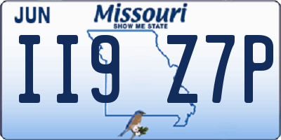 MO license plate II9Z7P