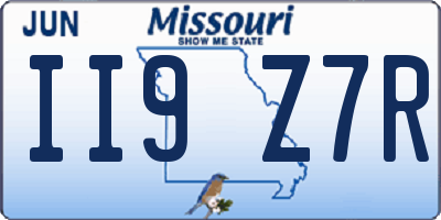 MO license plate II9Z7R