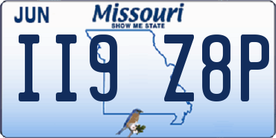 MO license plate II9Z8P