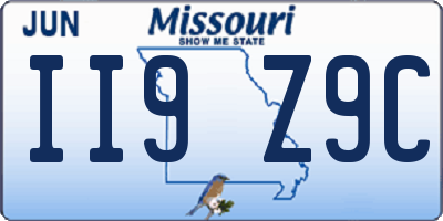 MO license plate II9Z9C
