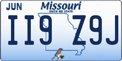 MO license plate II9Z9J