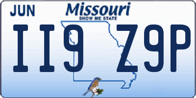 MO license plate II9Z9P