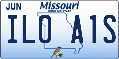 MO license plate IL0A1S