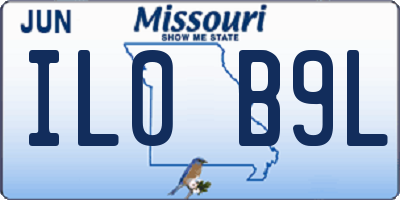 MO license plate IL0B9L