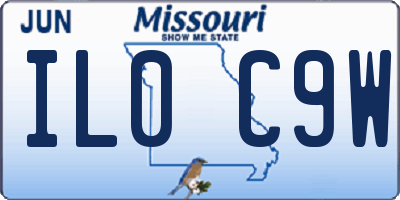 MO license plate IL0C9W