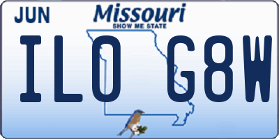 MO license plate IL0G8W