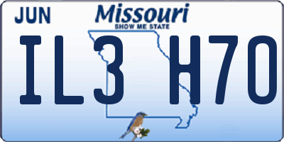 MO license plate IL3H7O