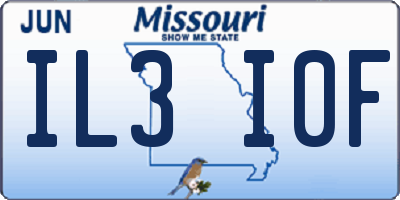 MO license plate IL3I0F