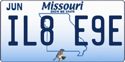 MO license plate IL8E9E