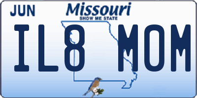 MO license plate IL8M0M