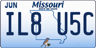 MO license plate IL8U5C
