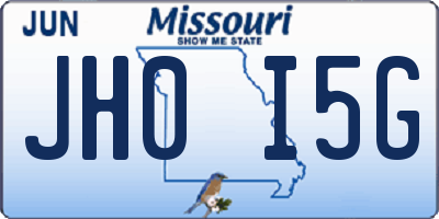 MO license plate JH0I5G