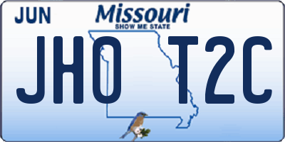 MO license plate JH0T2C
