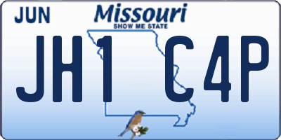 MO license plate JH1C4P