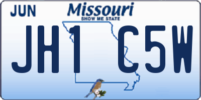 MO license plate JH1C5W