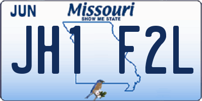 MO license plate JH1F2L