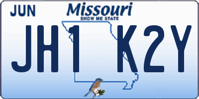 MO license plate JH1K2Y