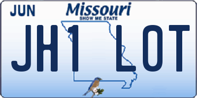 MO license plate JH1L0T
