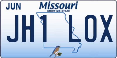 MO license plate JH1L0X