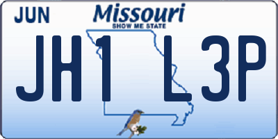 MO license plate JH1L3P
