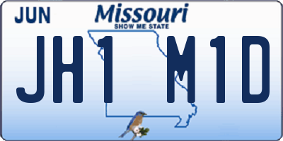 MO license plate JH1M1D