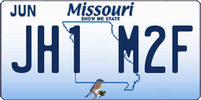 MO license plate JH1M2F