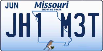 MO license plate JH1M3T