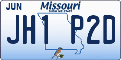 MO license plate JH1P2D