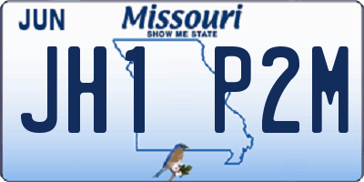 MO license plate JH1P2M