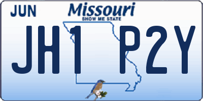 MO license plate JH1P2Y