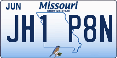 MO license plate JH1P8N
