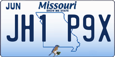 MO license plate JH1P9X