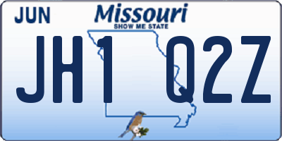 MO license plate JH1Q2Z