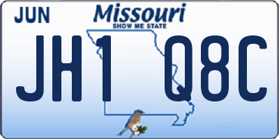 MO license plate JH1Q8C