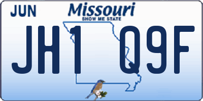 MO license plate JH1Q9F