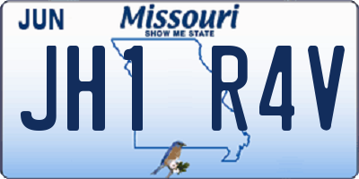 MO license plate JH1R4V