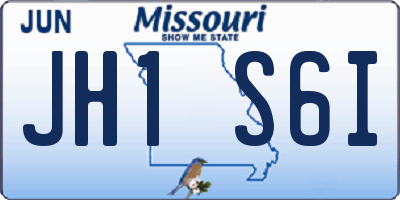MO license plate JH1S6I