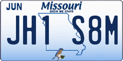 MO license plate JH1S8M