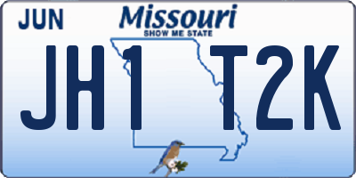 MO license plate JH1T2K
