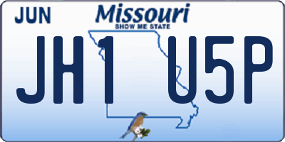 MO license plate JH1U5P