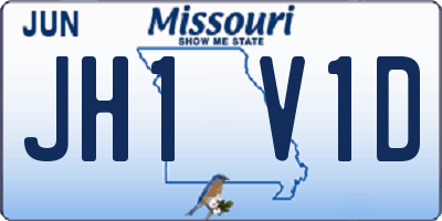 MO license plate JH1V1D