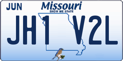 MO license plate JH1V2L