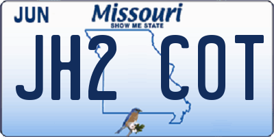 MO license plate JH2C0T