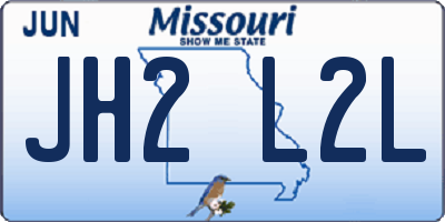 MO license plate JH2L2L